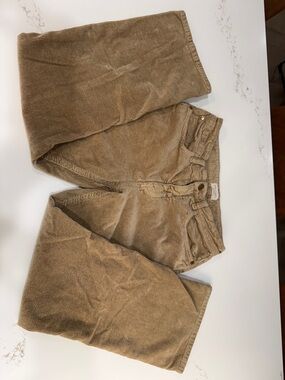 Pilcro Corduroy Wide-Leg Pants in Tan